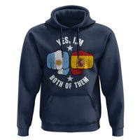 Yes Im Both Of Them Argentina Spain Fist Bump Graphic Hoodie Proud Spanish Argentine Dual Heritage Pride Match Day