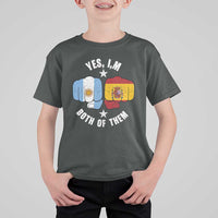 Yes Im Both Of Them Argentina Spain Fist Bump Graphic T Shirt For Kid Proud Spanish Argentine Dual Heritage Pride Match Day