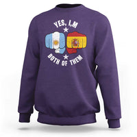 Yes Im Both Of Them Argentina Spain Fist Bump Graphic Sweatshirt Proud Spanish Argentine Dual Heritage Pride Match Day