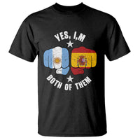 Yes Im Both Of Them Argentina Spain Fist Bump Graphic T Shirt Proud Spanish Argentine Dual Heritage Pride Match Day