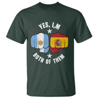 Yes Im Both Of Them Argentina Spain Fist Bump Graphic T Shirt Proud Spanish Argentine Dual Heritage Pride Match Day
