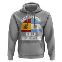Half Spanish Half Argentine Flag Graphic Hoodie Proud Spain Argentina Dual Heritage Pride