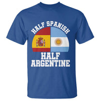 Half Spanish Half Argentine Flag Graphic T Shirt Proud Spain Argentina Dual Heritage Pride