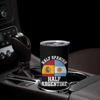 Half Spanish Half Argentine Flag Graphic Tumbler Cup Proud Spain Argentina Dual Heritage Pride