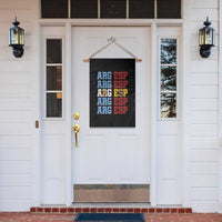Retro ARG ESP Argentina Espana Flag Typography Graphic Garden Flag Country Code Dual Argentine Spainish Heritage Pride