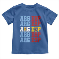 Retro ARG ESP Argentina Espana Flag Typography Graphic Toddler T Shirt Country Code Dual Argentine Spainish Heritage Pride