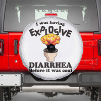 Funny Toilet Mushroom Cloud Gag Graphic Spare Tire Cover I Was Having Explosive Diarrhea Before It Was Cool