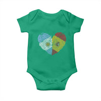 Argentina Spain Flag Mixed Roots Fingerprint Heart Graphic Baby Onesie Argentine Spanish Dual Heritage Hispanic Pride Match Day