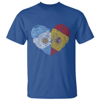 Argentina Spain Flag Mixed Roots Fingerprint Heart Graphic T Shirt Argentine Spanish Dual Heritage Hispanic Pride Match Day