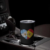 Argentina Spain Flag Mixed Roots Fingerprint Heart Graphic Tumbler Cup Argentine Spanish Dual Heritage Hispanic Pride Match Day