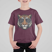 American Football Game Day T Shirt For Kid Touchdown Season Cool Tiger - Wonder Print Shop