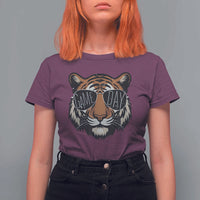American Football Game Day T Shirt For Women Touchdown Season Cool Tiger - Wonder Print Shop