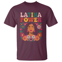 Latina Power T Shirt Floral Hispanic Heritage - Wonder Print Shop