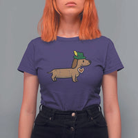 Oktoberfest Dachshund T Shirt For Women Cute Sausage Dog German Munich - Wonder Print Shop