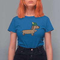 Oktoberfest Dachshund T Shirt For Women Cute Sausage Dog German Munich - Wonder Print Shop