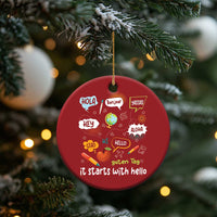 Inclusion Matters Christmas Ornament It Starts With Hello In Languages - Wonder Print Shop