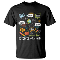 Inclusion Matters T Shirt It Starts With Hello In Languages - Wonder Print Shop
