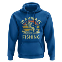 Funny Bass Fishing Hoodie I'd Rather Be Fishing Retro Vintage - Wonder Print Shop