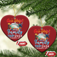Aw Ship It's A Family Trip 2024 Christmas Ornament Cruise Trip Making Memories Family Matching - Wonder Print Shop