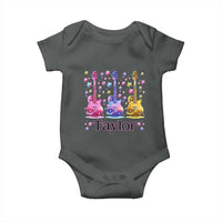 Taylor Name Baby Onesie Retro Groovy 70s 80s