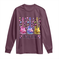 Taylor Name Long Sleeve Shirt Retro Groovy 70s 80s