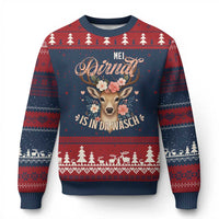 Funny Oktoberfest Deer Ugly Christmas Sweater Mei Dirndl Is In Da Wasch German Bavarian Costume - Wonder Print Shop