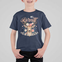 Funny Oktoberfest Deer T Shirt For Kid Mei Dirndl Is In Da Wasch German Bavarian Costume - Wonder Print Shop