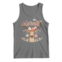 Funny Oktoberfest Deer Tank Top Mei Dirndl Is In Da Wasch German Bavarian Costume - Wonder Print Shop
