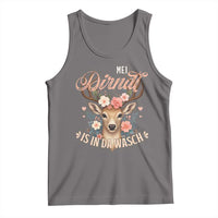 Funny Oktoberfest Deer Tank Top Mei Dirndl Is In Da Wasch German Bavarian Costume - Wonder Print Shop