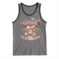 Funny Oktoberfest Deer Tank Top Mei Dirndl Is In Da Wasch German Bavarian Costume - Wonder Print Shop