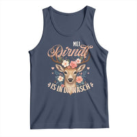 Funny Oktoberfest Deer Tank Top Mei Dirndl Is In Da Wasch German Bavarian Costume - Wonder Print Shop