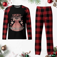 Funny Ersatz Backup Dirndl Oktoberfest Plaid Pajama Set Der Wille Zahlt Bavarian Festival Costume Humor - Wonder Print Shop