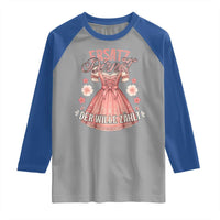 Funny Ersatz Backup Dirndl Oktoberfest Raglan Shirt Der Wille Zahlt Bavarian Festival Costume Humor - Wonder Print Shop