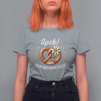 Zack Aufgebrezelt Oktoberfest T Shirt For Women Dress Up Funny Pretzel Edelweiss Bavarian Festival - Wonder Print Shop