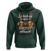 Lederhosen Forgotten Oktoberfest Hoodie Durscht Mitbracht Funny Beer Drinking - Wonder Print Shop