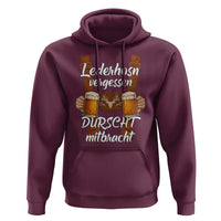 Lederhosen Forgotten Oktoberfest Hoodie Durscht Mitbracht Funny Beer Drinking - Wonder Print Shop