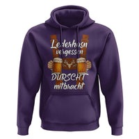 Lederhosen Forgotten Oktoberfest Hoodie Durscht Mitbracht Funny Beer Drinking - Wonder Print Shop