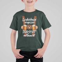 Lederhosen Forgotten Oktoberfest T Shirt For Kid Durscht Mitbracht Funny Beer Drinking - Wonder Print Shop