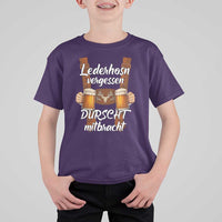 Lederhosen Forgotten Oktoberfest T Shirt For Kid Durscht Mitbracht Funny Beer Drinking - Wonder Print Shop