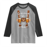 Lederhosen Forgotten Oktoberfest Raglan Shirt Durscht Mitbracht Funny Beer Drinking - Wonder Print Shop