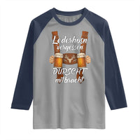 Lederhosen Forgotten Oktoberfest Raglan Shirt Durscht Mitbracht Funny Beer Drinking - Wonder Print Shop