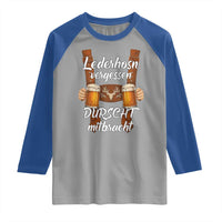 Lederhosen Forgotten Oktoberfest Raglan Shirt Durscht Mitbracht Funny Beer Drinking - Wonder Print Shop