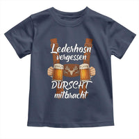 Lederhosen Forgotten Oktoberfest Toddler T Shirt Durscht Mitbracht Funny Beer Drinking - Wonder Print Shop
