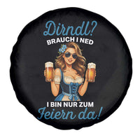 Funny Beer Girl Oktoberfest Spare Tire Cover Dirndle I Bin Nur Zum Feiern Da Party - Wonder Print Shop