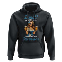 Funny Beer Girl Oktoberfest Hoodie Dirndle I Bin Nur Zum Feiern Da Party - Wonder Print Shop