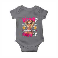 Funny Cute Girl Oktoberfest Baby Onesie Dirndle I Bin Nur Zum Feiern Da Party - Wonder Print Shop