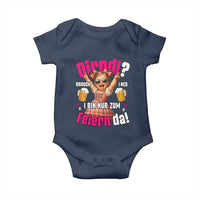 Funny Cute Girl Oktoberfest Baby Onesie Dirndle I Bin Nur Zum Feiern Da Party - Wonder Print Shop