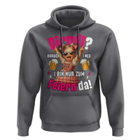 Funny Cute Girl Oktoberfest Hoodie Dirndle I Bin Nur Zum Feiern Da Party - Wonder Print Shop