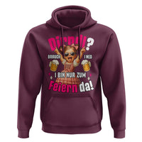 Funny Cute Girl Oktoberfest Hoodie Dirndle I Bin Nur Zum Feiern Da Party - Wonder Print Shop