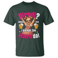 Funny Cute Girl Oktoberfest T Shirt Dirndle I Bin Nur Zum Feiern Da Party - Wonder Print Shop